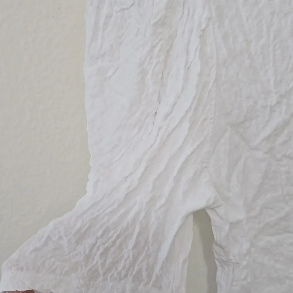 Zara White Puff Sleeve Top S
